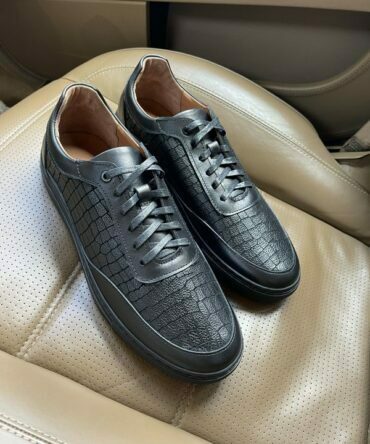 Кеди шкіряні чорного кольору Patrick