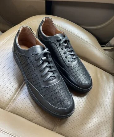 Кеди шкіряні чорного кольору Patrick