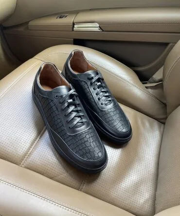 Кеди шкіряні чорного кольору Patrick