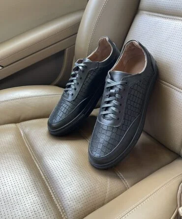 Кеди шкіряні чорного кольору Patrick