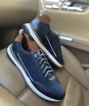 Кросівки шкіряні сині Dixon