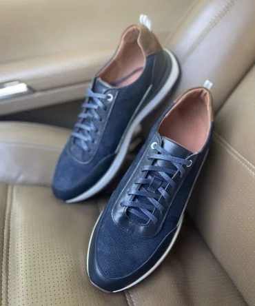 Кросівки шкіряні сині Dixon