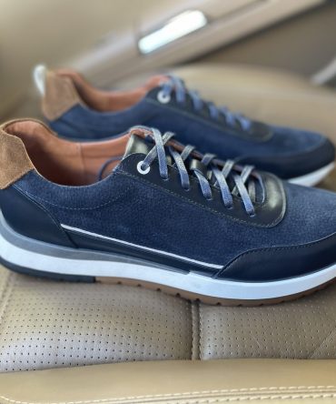 Кросівки шкіряні сині Dixon