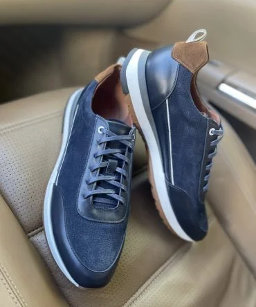 Кросівки шкіряні сині Dixon