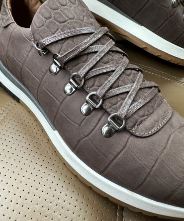 Кросівки чоловічі коричневі із тисненням Michael