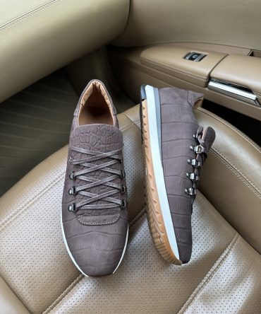 Кросівки чоловічі коричневі із тисненням Michael