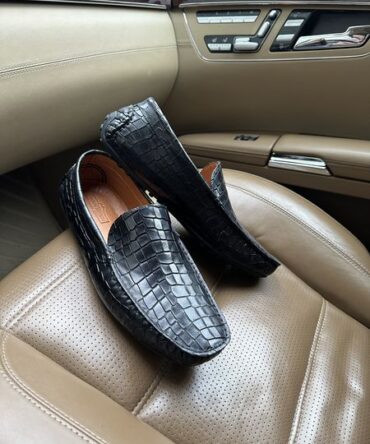 Шкіряні мокасини чорні Harvey