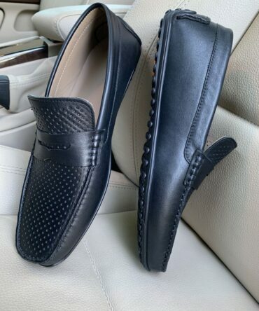 Мокасини шкіряні чорні Oscar