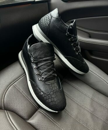 Кросівки шкіряні чорні Naym