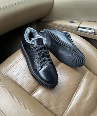 Кеди жіночі шкіряні чорні Lucy