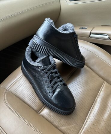 Кеди жіночі шкіряні чорні Lucy