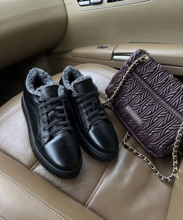 Кеди жіночі шкіряні чорні Lucy