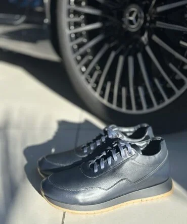 Кросівки шкіряні сині Wave