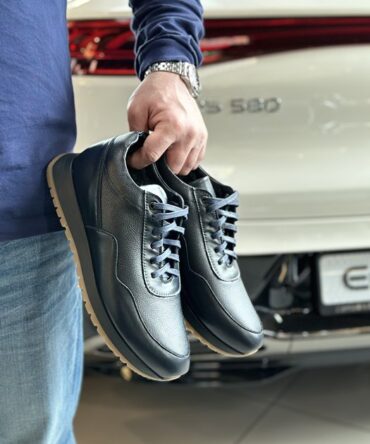 Кросівки шкіряні сині Wave