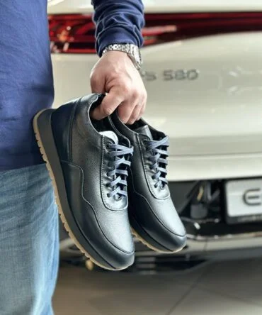 Кросівки шкіряні сині Wave