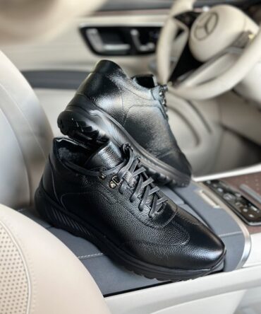 Кросівки шкіряні чорні Damir