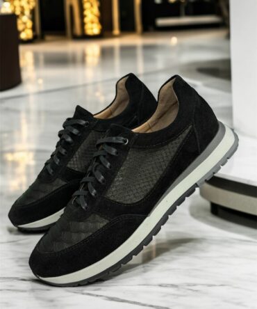 Кросівки з пітоном натуральним сині Leo Кросівки з пітоном натуральним сині Leo