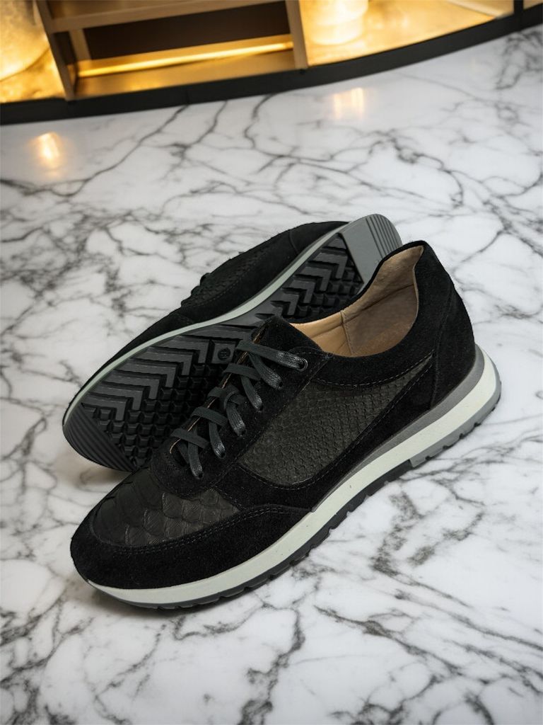 Кросівки з пітоном натуральним сині Leo Кросівки з пітоном натуральним сині Leo